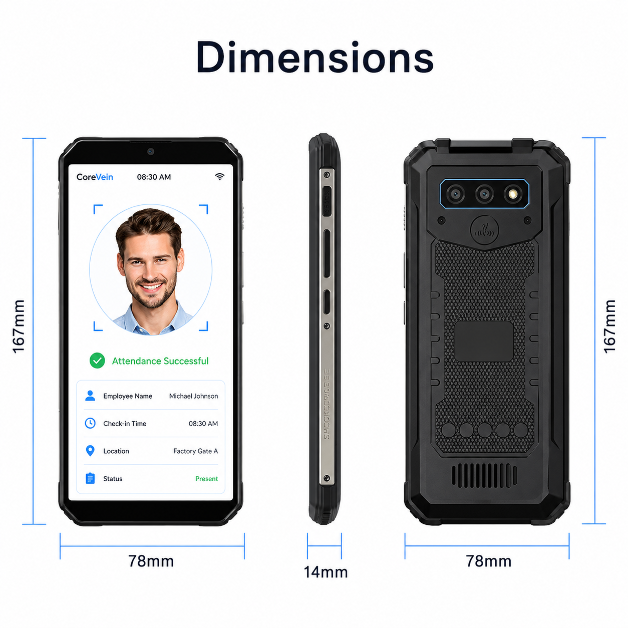 CV-PT100 Dimensions